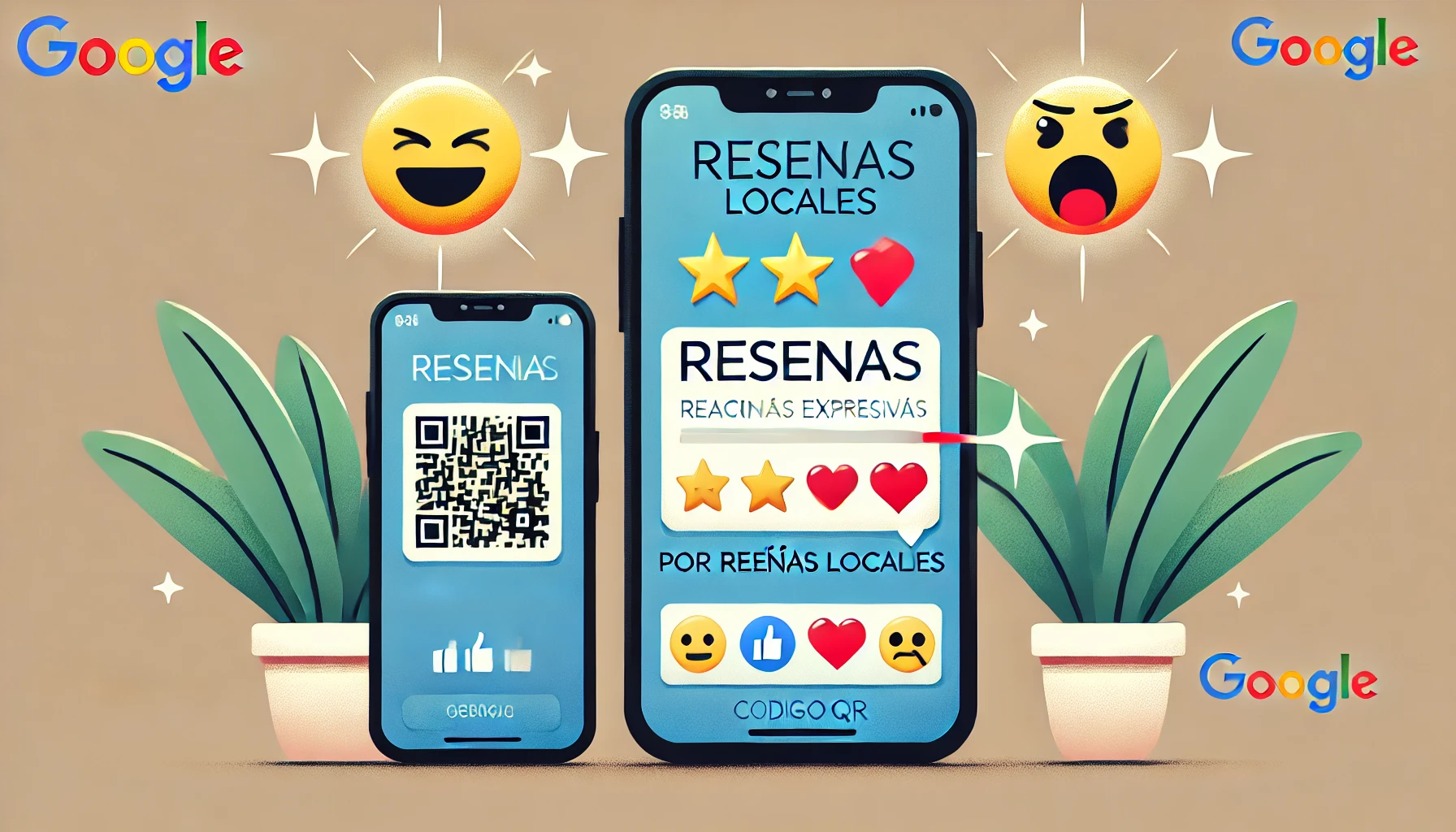 Google suma reacciones expresivas y códigos QR para reseñas locales