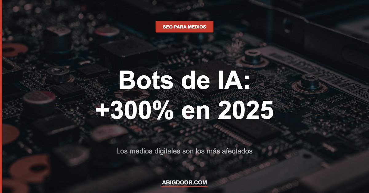 Circuitos y tecnología representando el crecimiento del tráfico de bots de IA que afecta a los medios digitales