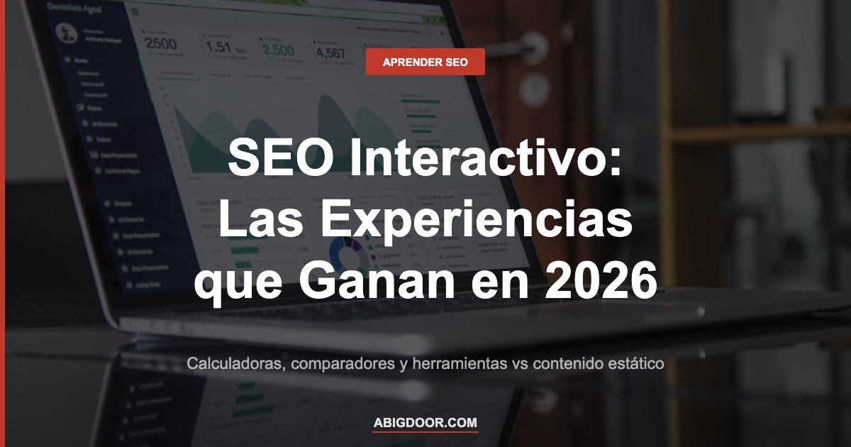 Gráfico representando el SEO interactivo y las experiencias que eliminan fricción como estrategia ganadora en 2026