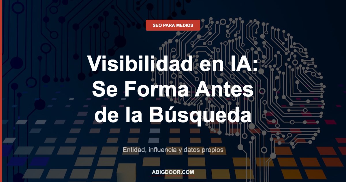 Inteligencia artificial representando cómo la visibilidad en IA se forma antes de la búsqueda