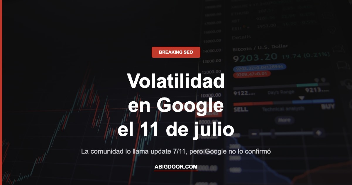 Volatilidad en Google el 11 de julio