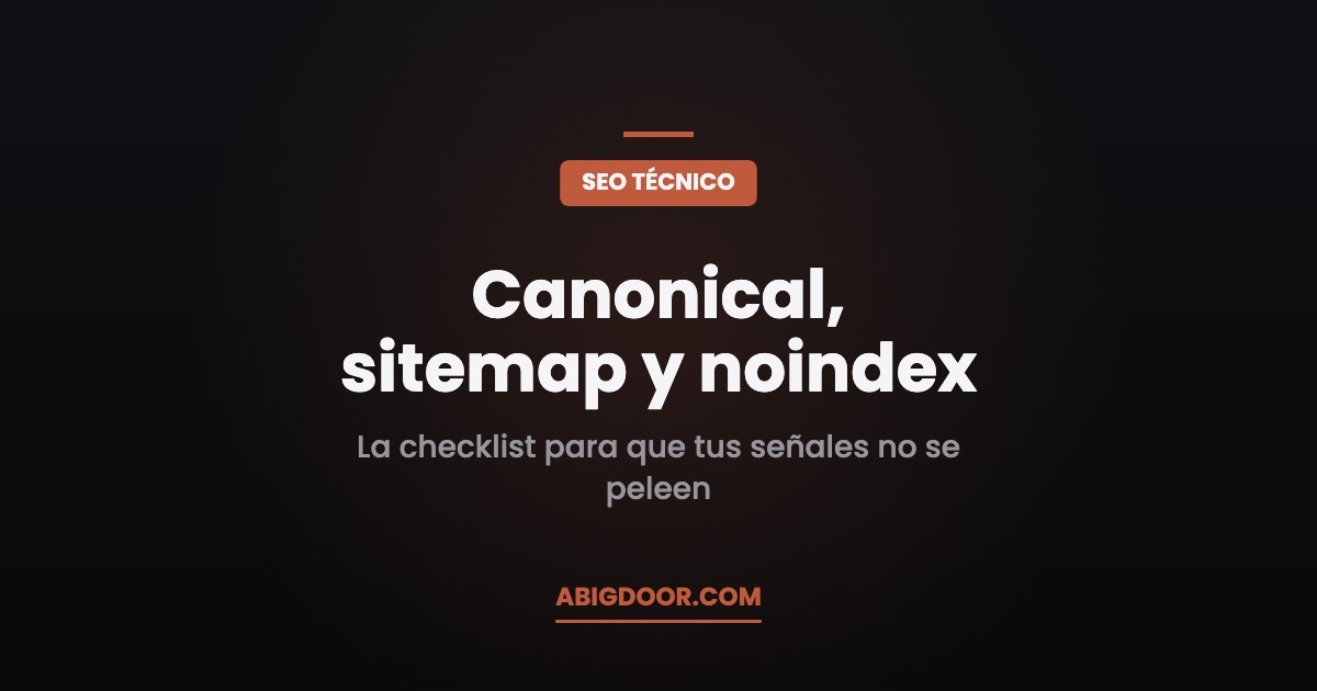 Canonical, sitemap y noindex