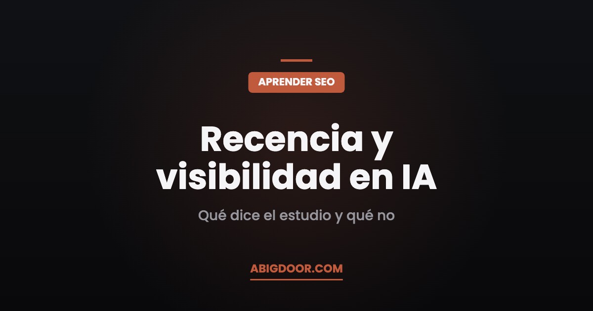 Recencia y visibilidad en IA