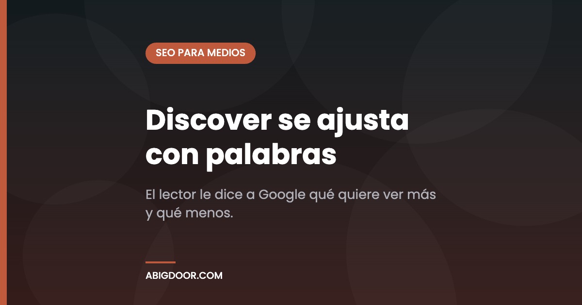 Discover se ajusta con palabras