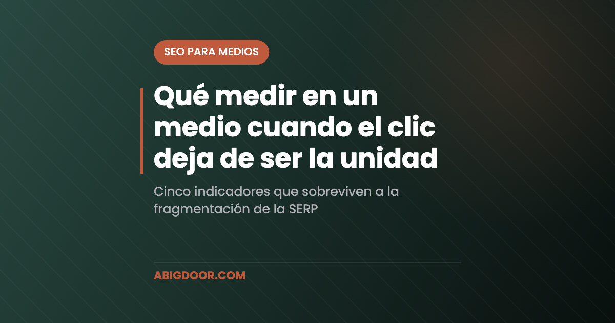 Qué medir en un medio cuando el clic deja de ser la unidad