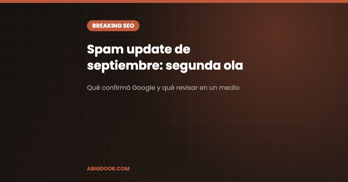 Spam update de septiembre: segunda ola